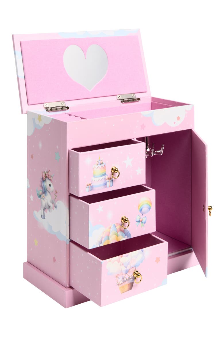 Kids' Unicorn Jewelry Box, Alternate, color, PINK