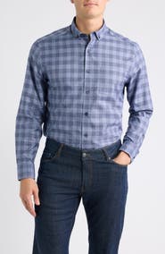 Johnston & Murphy Ovation Check Non-Iron Cotton Button-Up Shirt