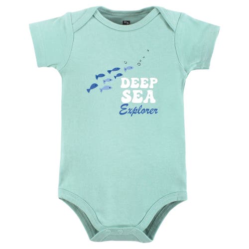 Hudson Baby Essential Cotton Bodysuits 5-piece Set In Multi