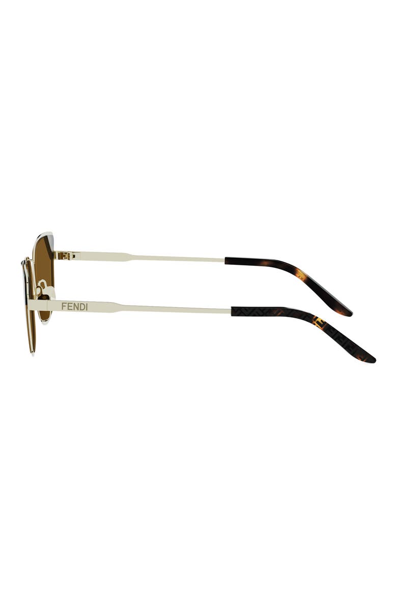 Signature 53.7mm Rectangular Sunglasses, Alternate, color, GOLD / ROVIEX
