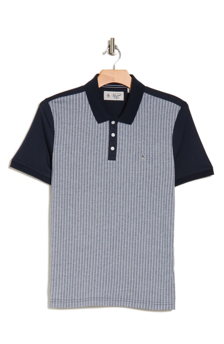 Original Penguin Vert Stripe Jacquard Tonal Polo, Alternate, color, 