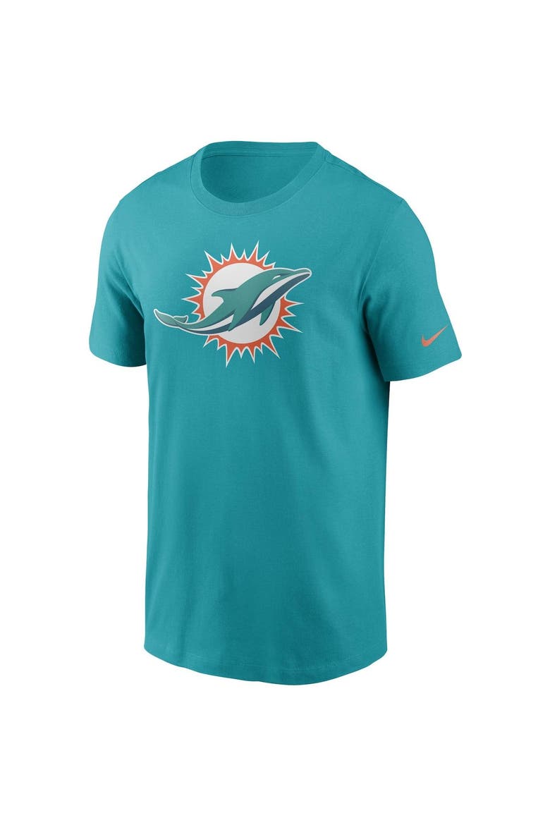 Men's Nike Aqua Miami Dolphins Primary Logo T-Shirt, Alternate, color, AQUA