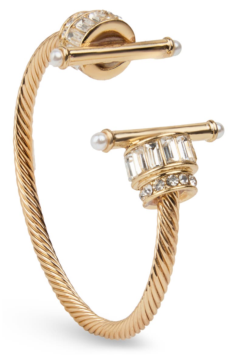 Charm Statement Cuff Bracelet, Main, color, GOLD