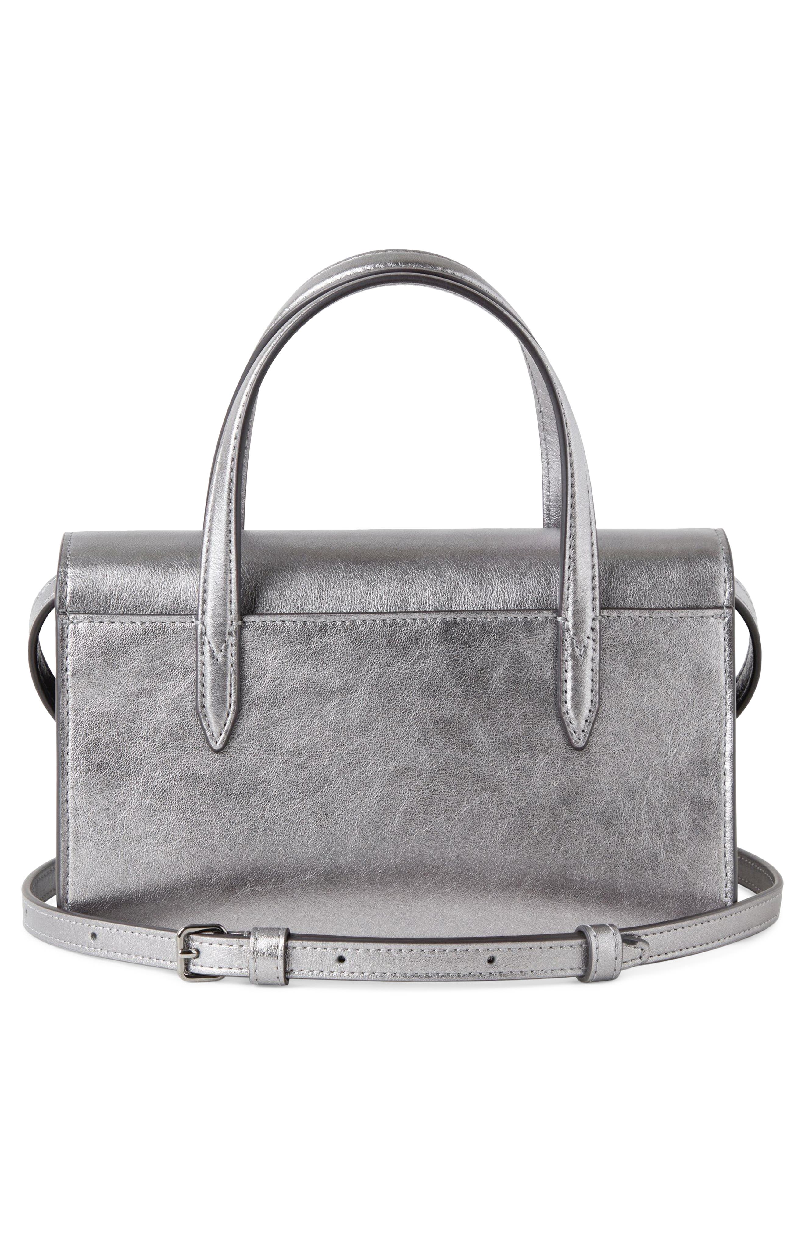 Mulberry Small Darley Metallic Leather Top Handle Bag, Alternate, color, 