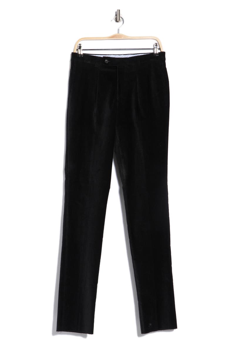 Yves Stretch Cotton Pants, Alternate, color, BLACK