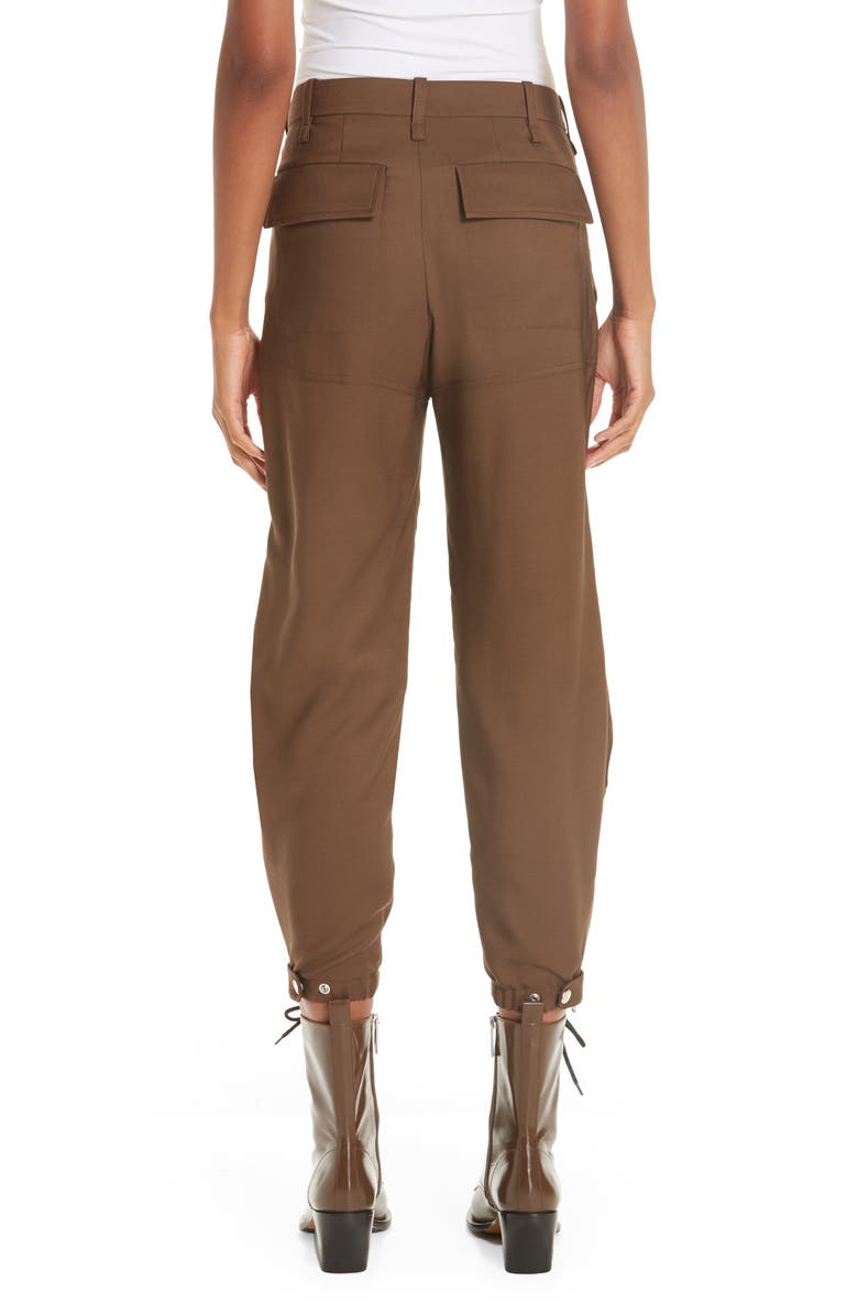 Chloé Fluid Crop Cargo Pants, Alternate, color,