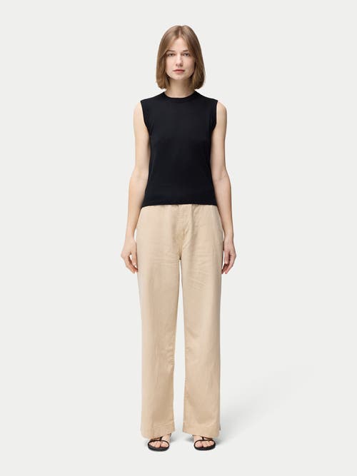 Gobi Mongolian Cashmere Cashmere Silk Sleeveless Top In Black