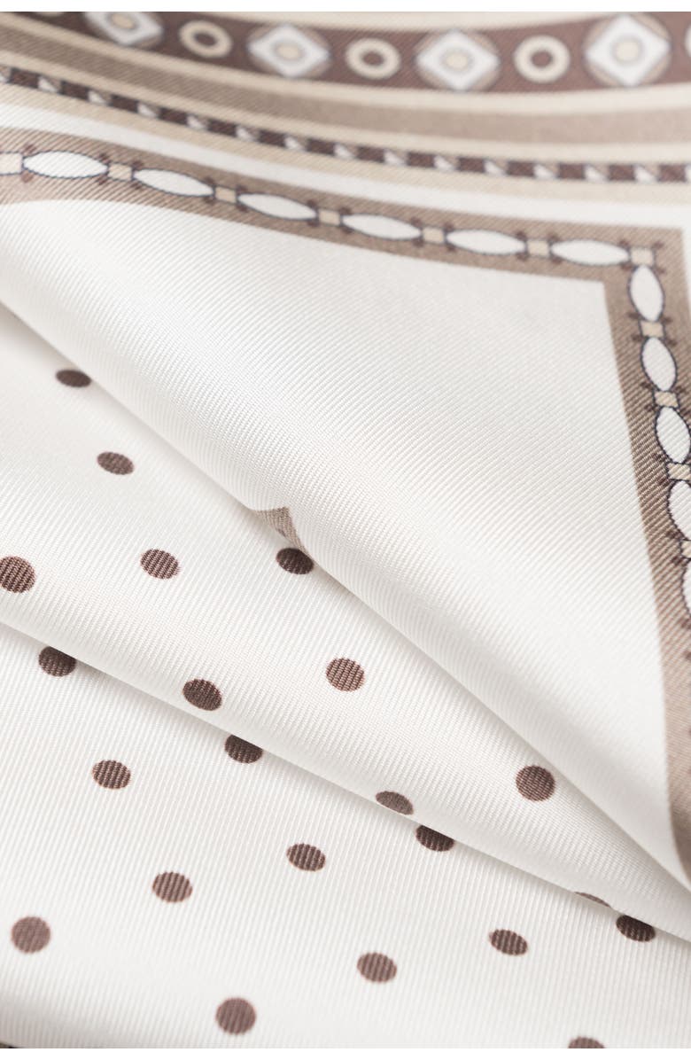 Elizabetta Pois - Silk Pocket Square for Men, Alternate, color, Sand