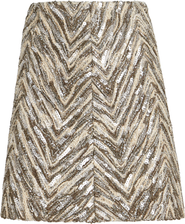 Brunello Cucinelli Dazzling chevron embroidery mini skirt