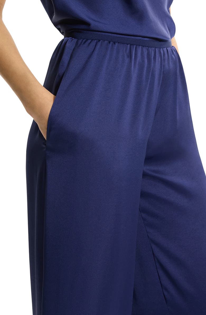 Theory Fluid Satin Crop Pants, Alternate, color, Sapphire Navy