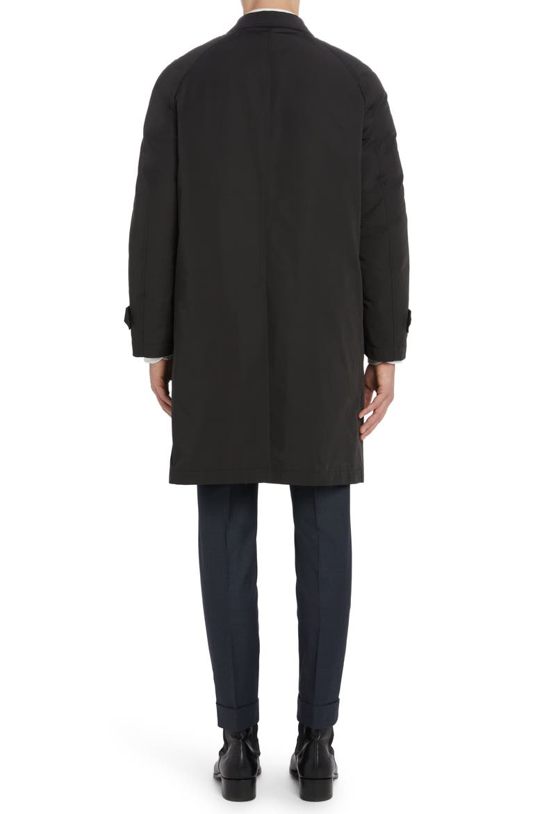 Classic Fit Microfaille Raincoat, Alternate, color, BLACK