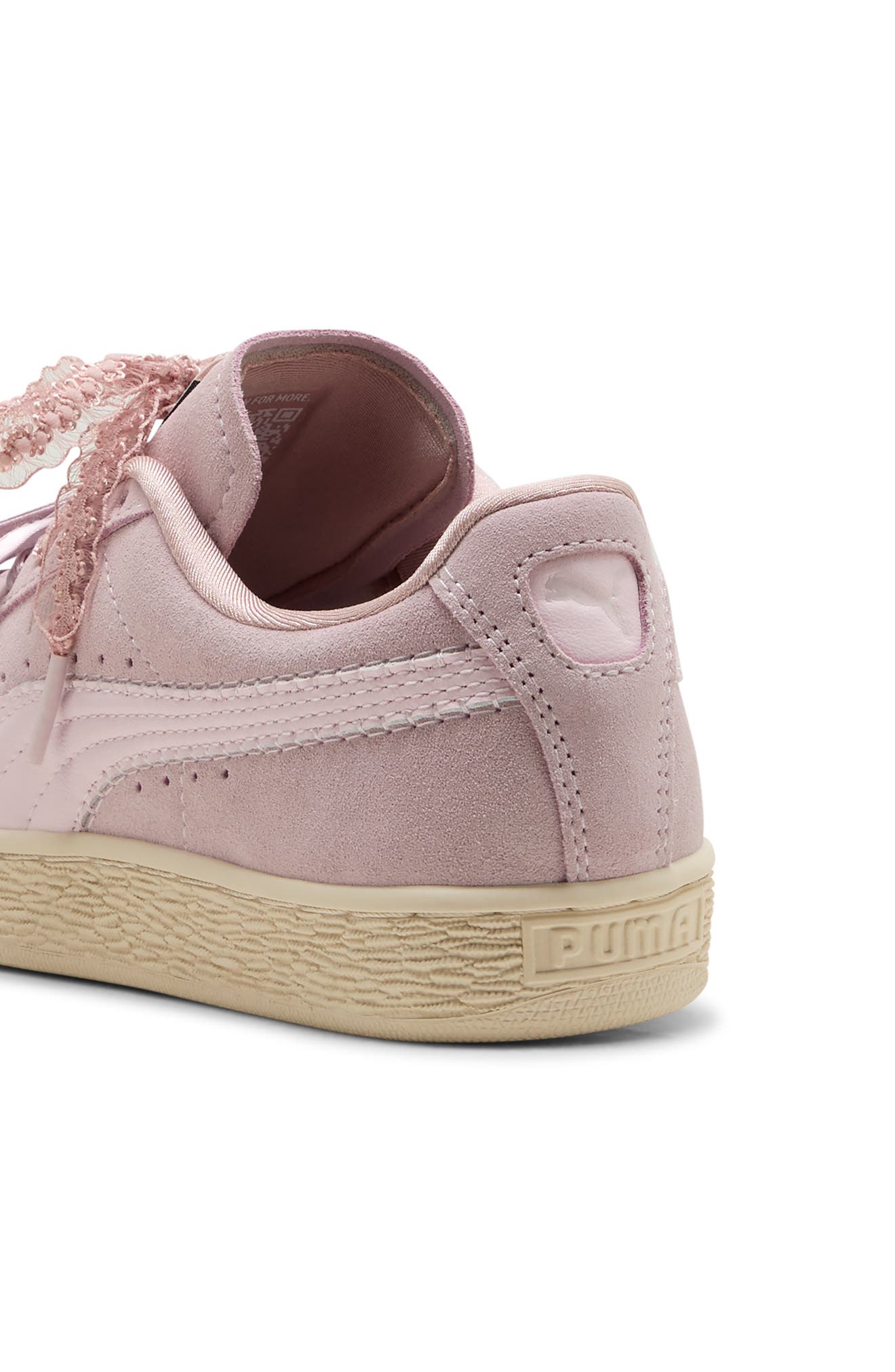 Kids' Suede Bloom Sneaker, Alternate, color, MISTY PINK/ POWDER PINK
