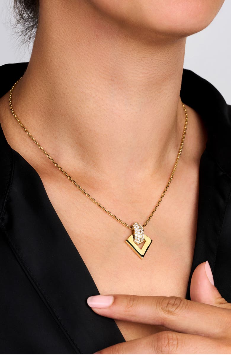 DRIES CRIEL Brute Pavé Diamond Earrings, Alternate, color, Gold