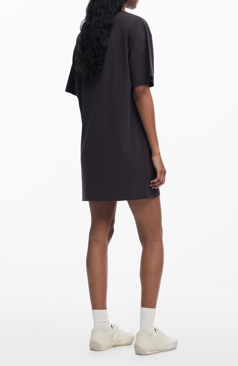 Desigual Floral Graphic T-Shirt Minidress, Alternate, color, Anthracite Gray