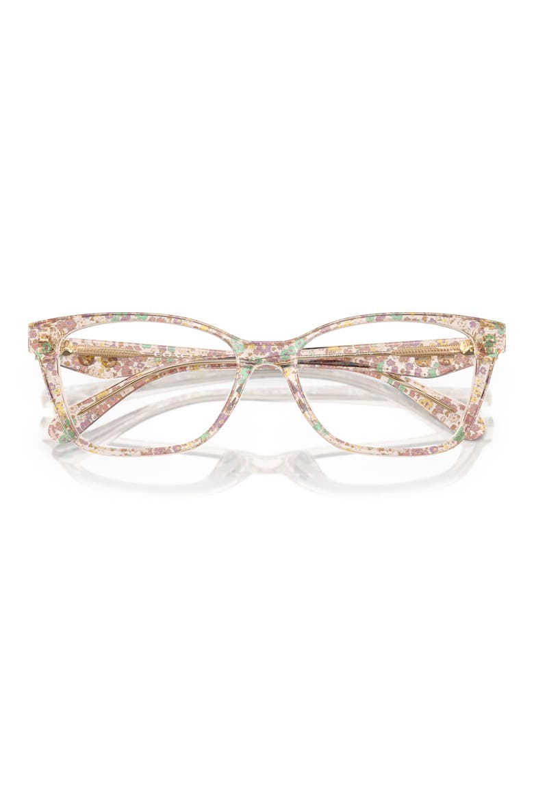 52mm Cat Eye Optical Glasses, Alternate, color, FLORAL FIELD / DEMO LENS