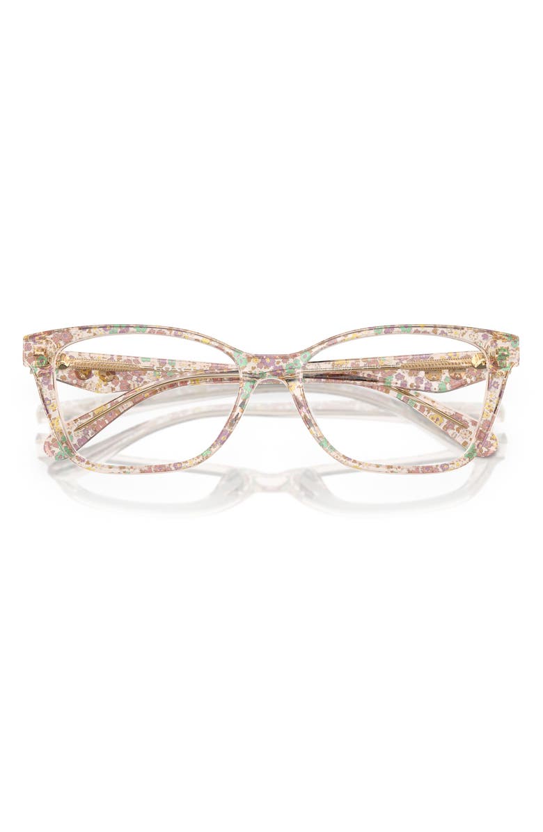 COACH 52mm Cat Eye Optical Glasses, Alternate, color, Floral Field / Demo Lens