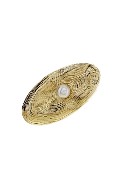 Ripple Effect Faux Pearl Ring