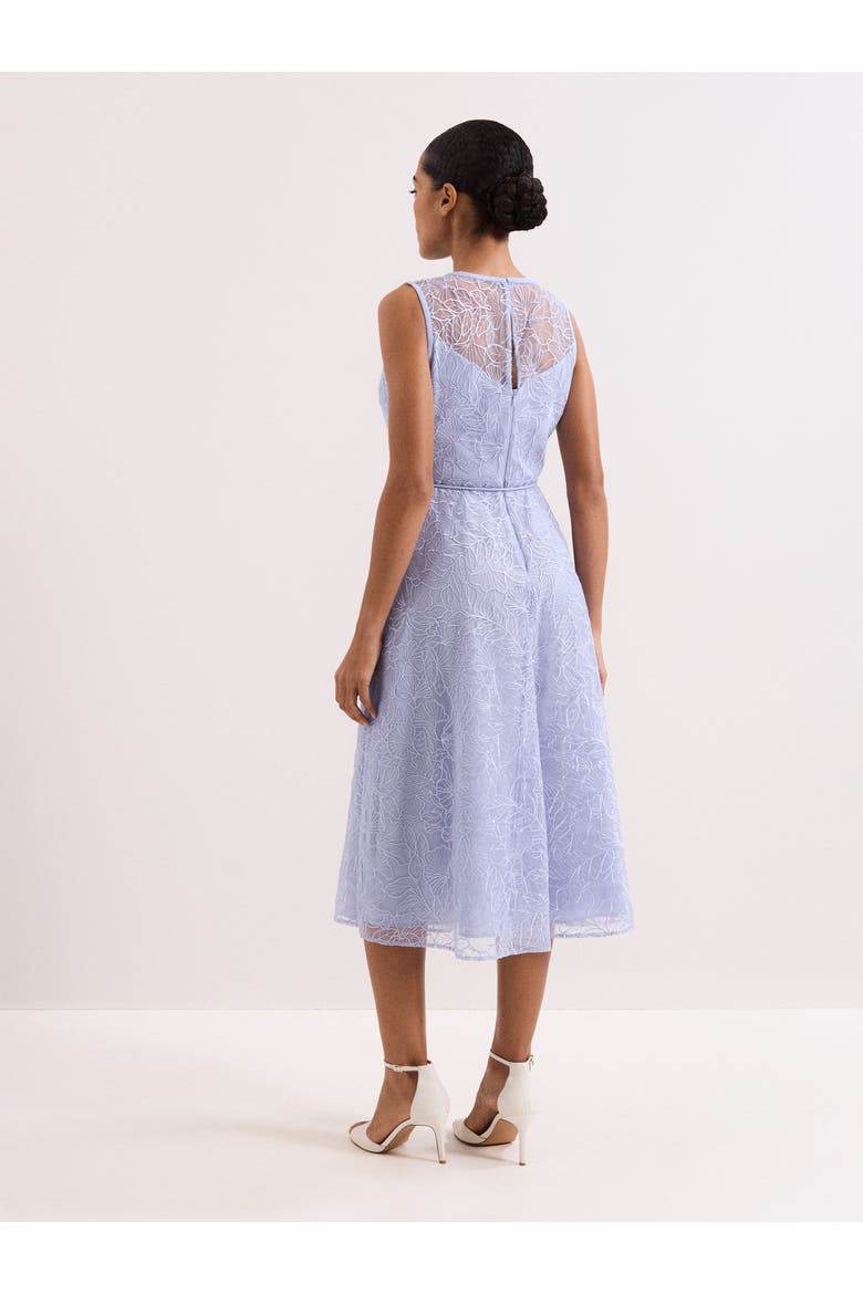 Sakura Floral Embroidered Lace Dress, Alternate, color, Pale Blue
