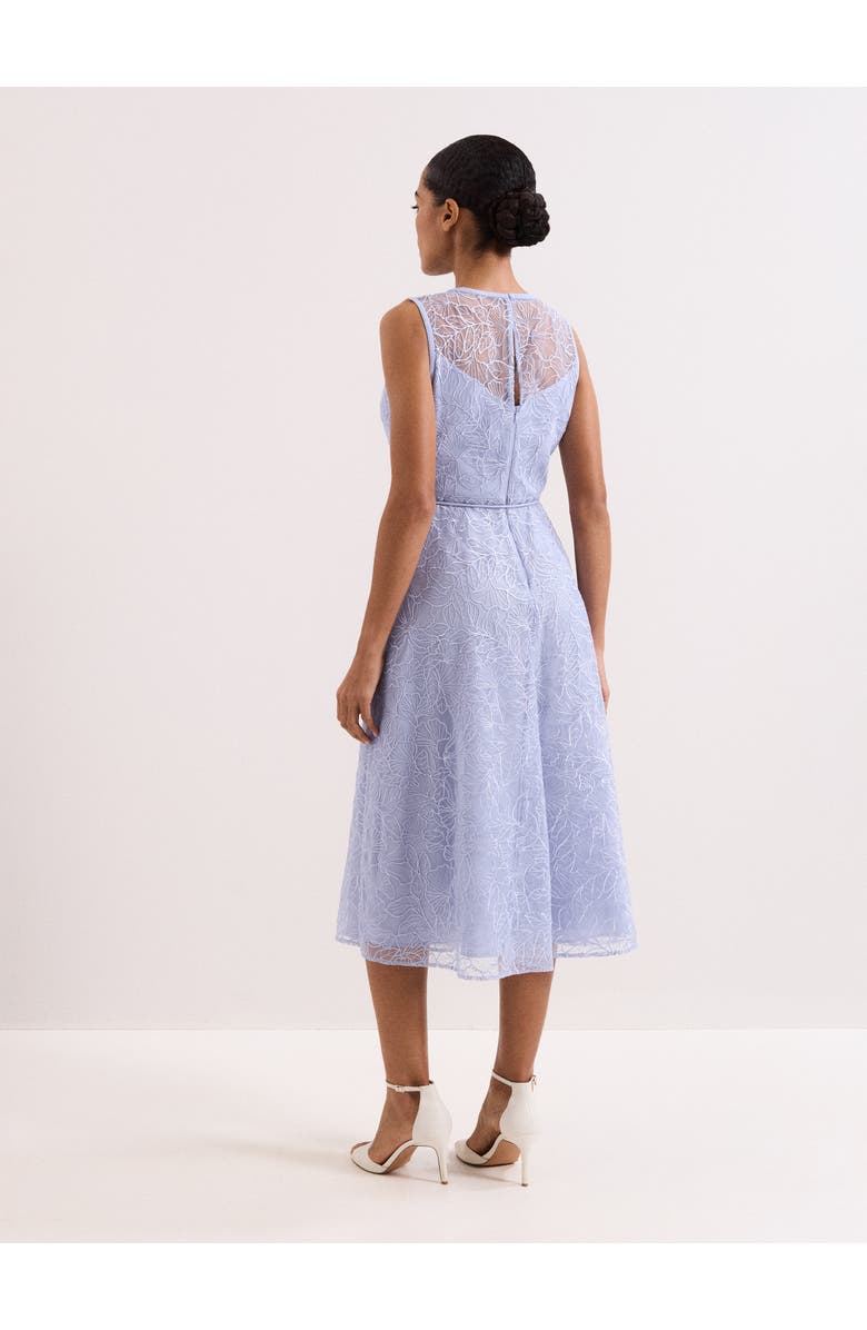 Phase Eight Sakura Floral Embroidered Lace Dress, Alternate, color, Pale Blue