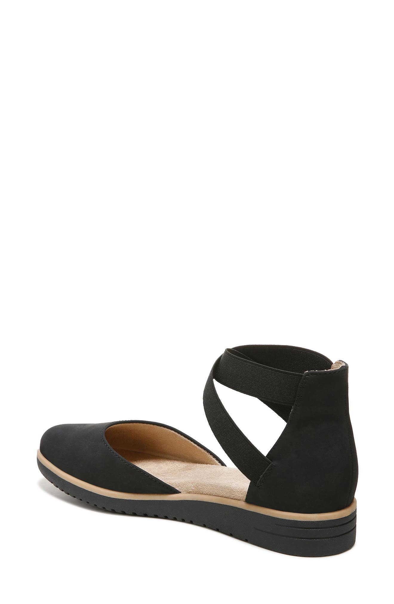 SOUL NATURALIZER Intro d'Orsay Wedge Flat - Wide Width Available, Alternate, color, Black Synthetic Nubuck