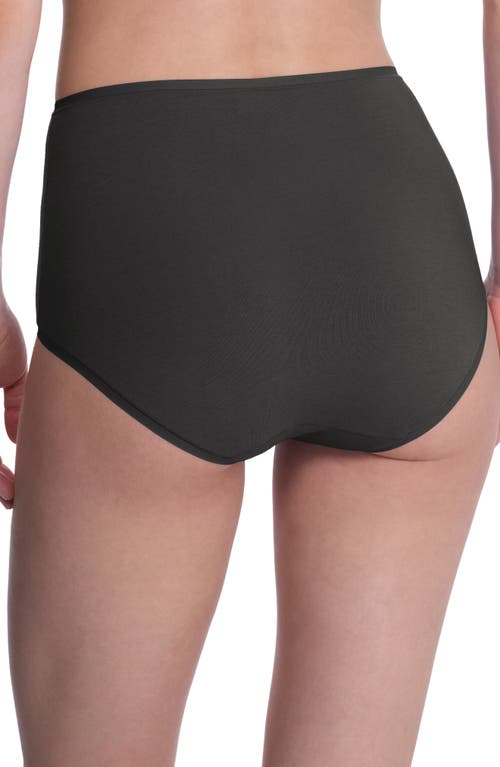 Natori Bliss Bare Cotton High Waist Briefs In Black
