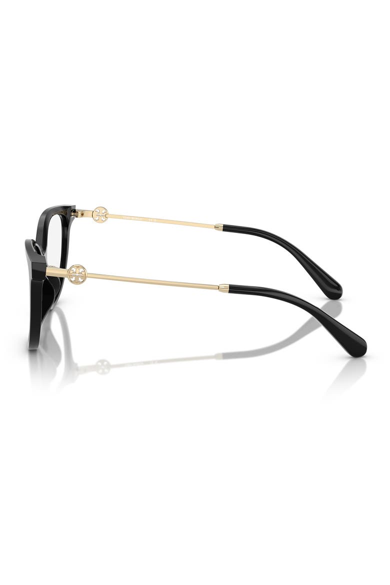 53mm Cat Eye Optical Glasses, Alternate, color, BLACK