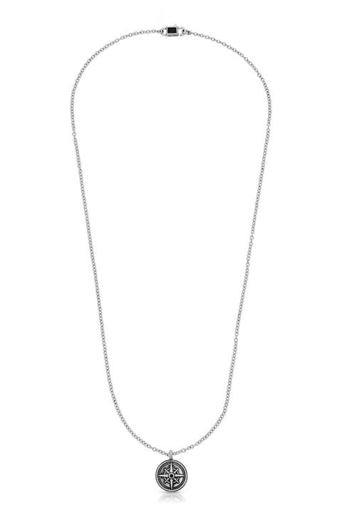 Men's All Signs Point North Pendant Necklace