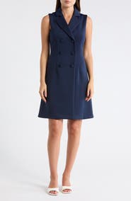Julia Jordan Sleeveless Double Breasted Minidress