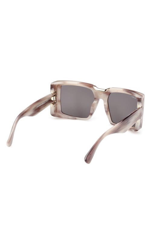 Max Mara 55mm Rectangular Sunglasses