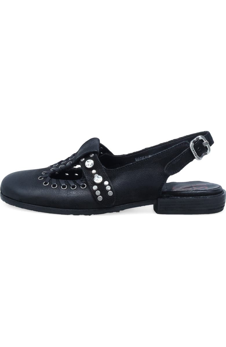 A.S.98 Zepplin Slingback Flat, Alternate, color, Black