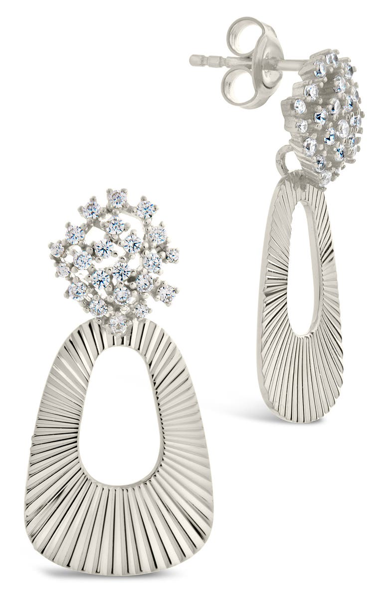 Sterling Forever Ariana Statement Hoop Earrings, Alternate, color,