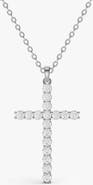 SEREIA OFFICIAL 14K Gold 1 ct Lab Diamonds Cross Diamond Full Pave Necklace