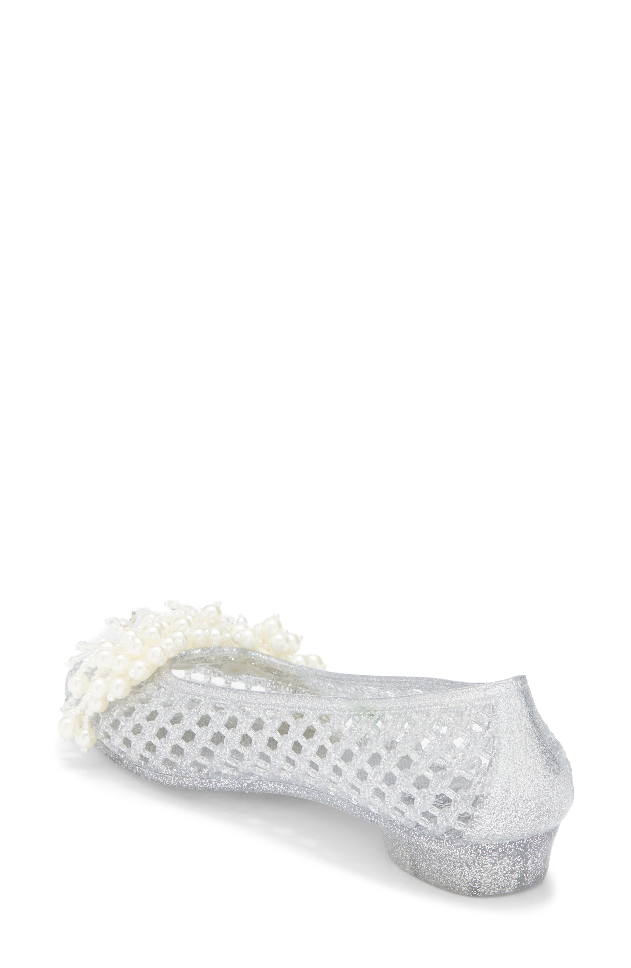 Jeffrey Campbell Wade-J Jelly Flat, Alternate, color, Silver Glitter Pearl