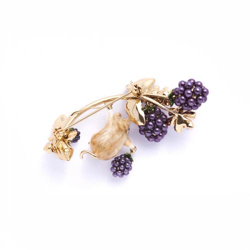 Bill Skinner Studio Blackberry & Mouse Brooch