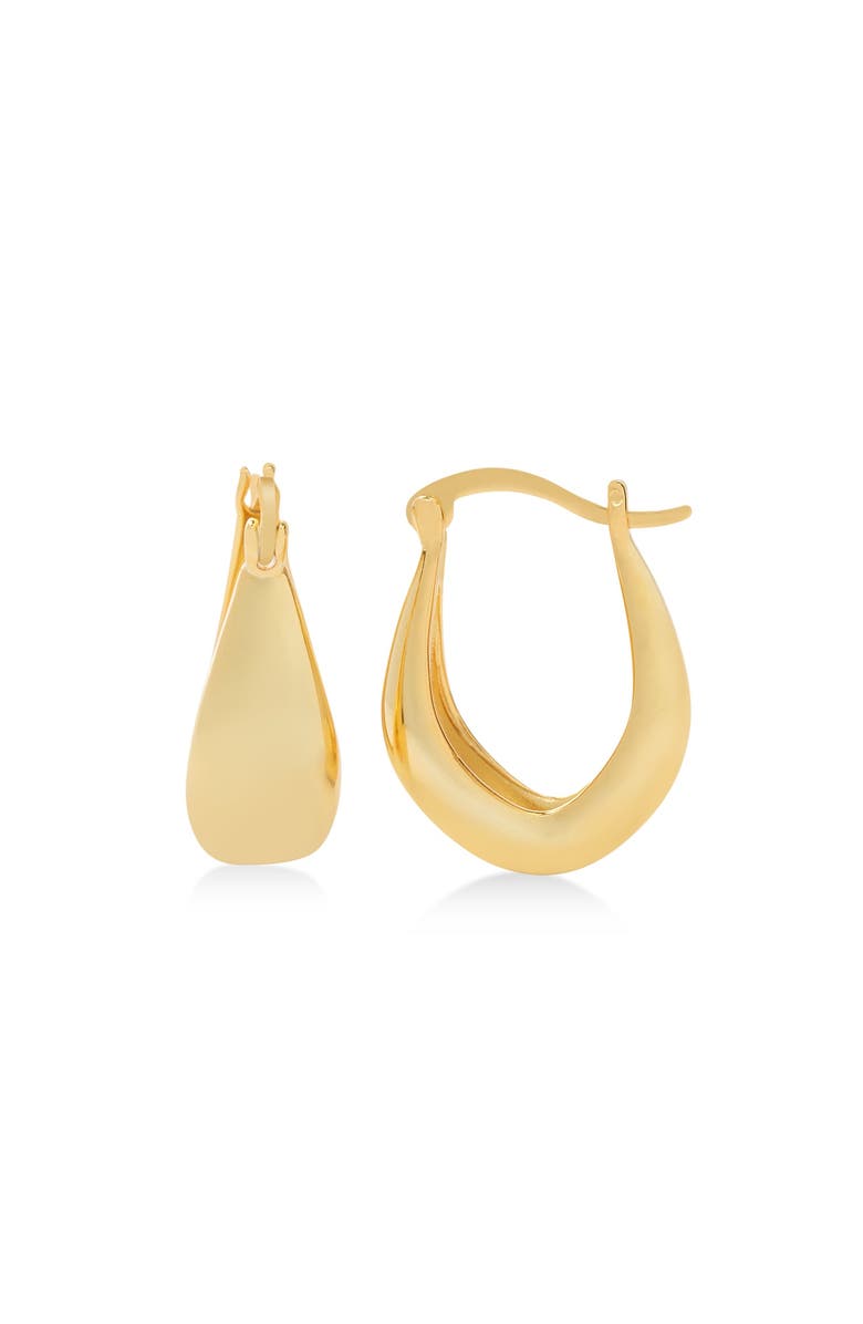 ALLUREZ Gold Vermeil Sculptural Hoop Earrings, Main, color, Yellow Gold
