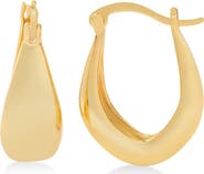 ALLUREZ Gold Vermeil Sculptural Hoop Earrings