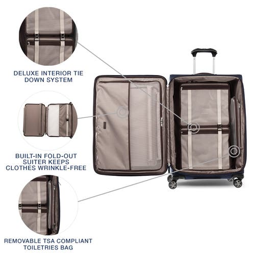 Travelpro Platinum Elite Softside Expandable Large 29-inch Checked Luggage In True Navy Blue
