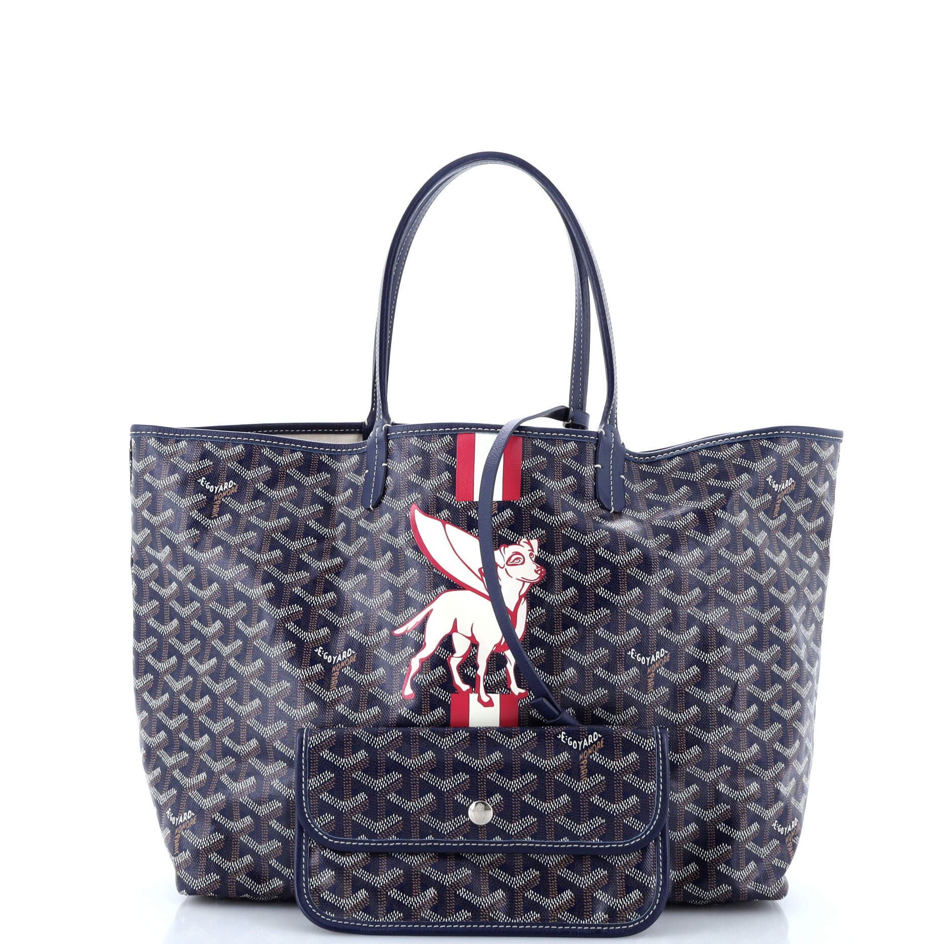 Pre-Owned Goyard Saint Louis Tote Printed Coated Canvas PM, Alternate, color, 