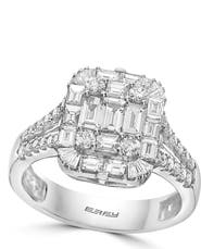 EFFY Emerald-Cut Diamond Cluster Ring in 14K White Gold