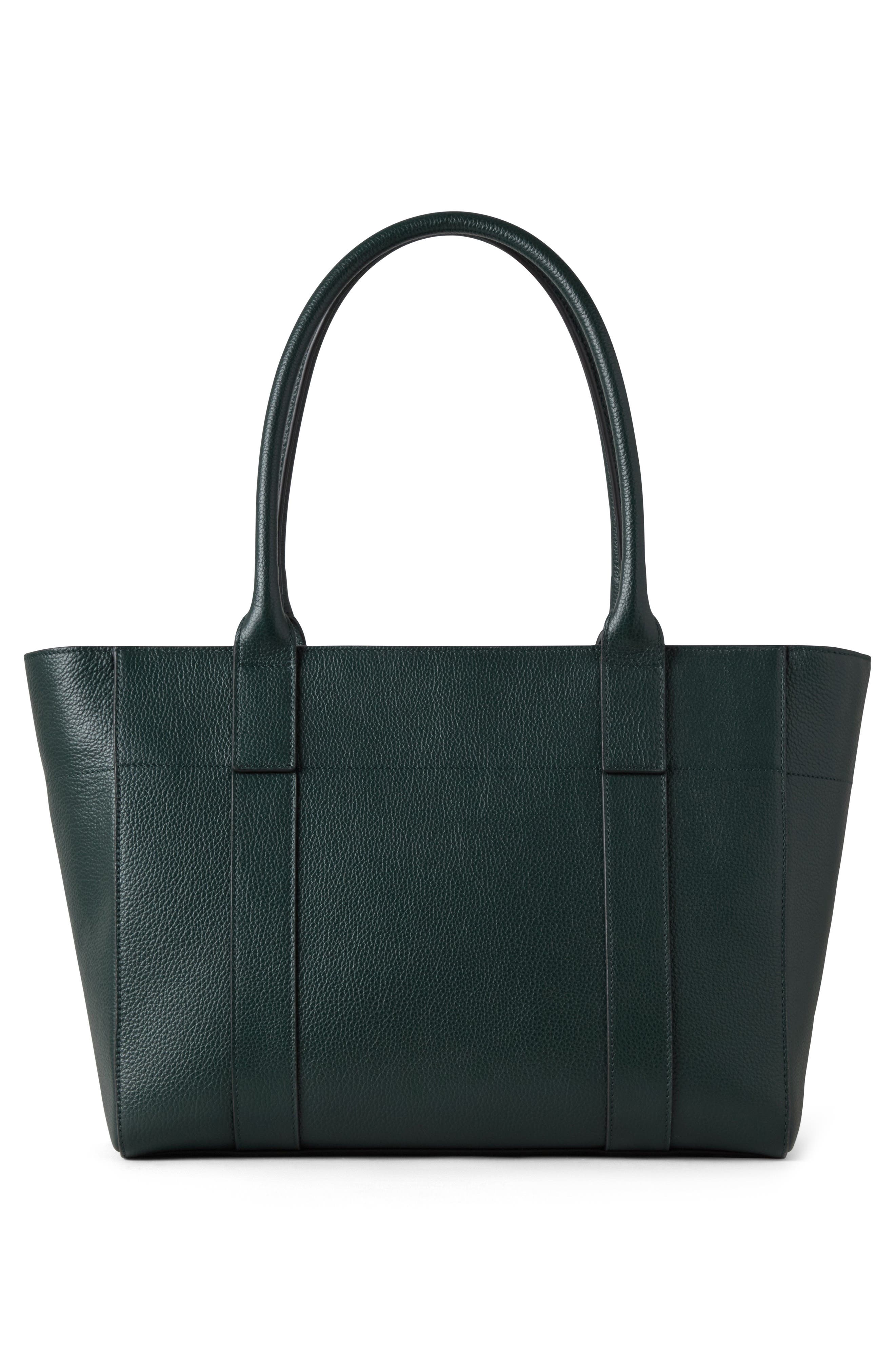 Bayswater 9 to 5 Leather Zip Tote, Alternate, color, MULBERRY GREEN