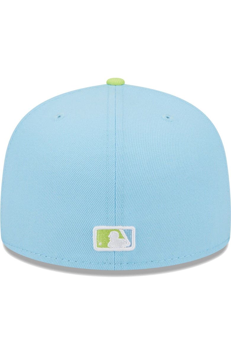 New Era Men's New Era Light Blue/Neon Green New York Yankees Spring Color Two-Tone 59FIFTY Fitted Hat, Alternate, color, 