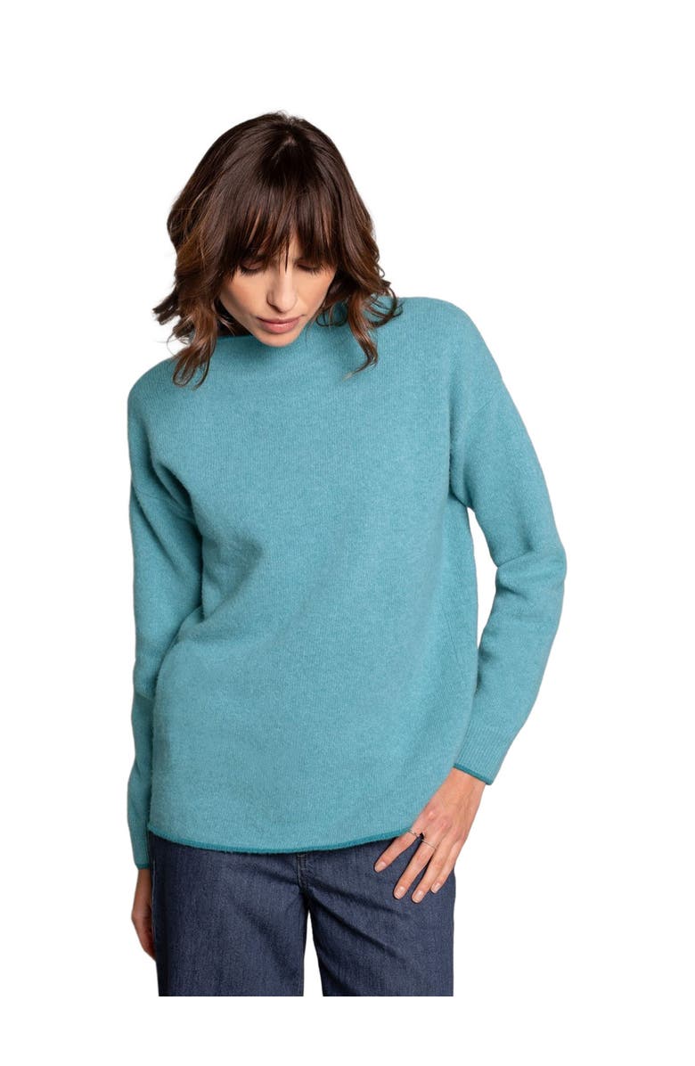 Celtic & Co. Felted Funnel Neck Sweater, Alternate, color, Sea Glass