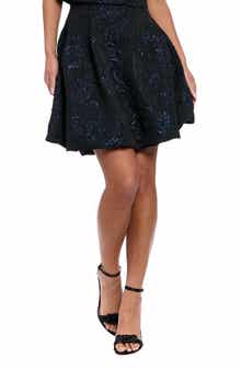 Muse Floral Jacquard Bubble Hem Skirt