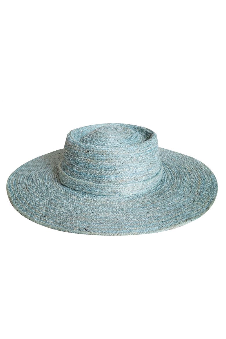 Jane Medium Brim Jute Hat, Main, color, Princess Blue
