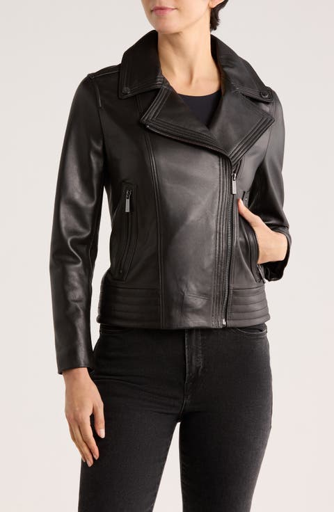 Asymmetric Leather Jacket
