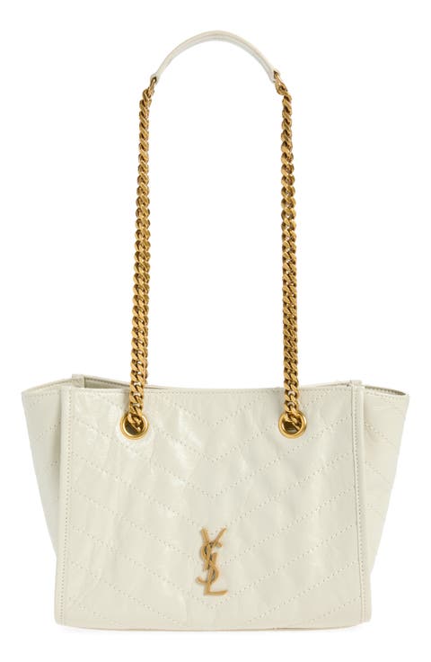 Small Niki Matelassé Leather Shopping Tote
