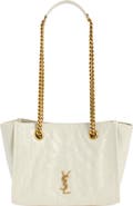 Saint Laurent Small Niki Matelassé Leather Shopping Tote