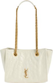 Saint Laurent Small Niki Matelassé Leather Shopping Tote