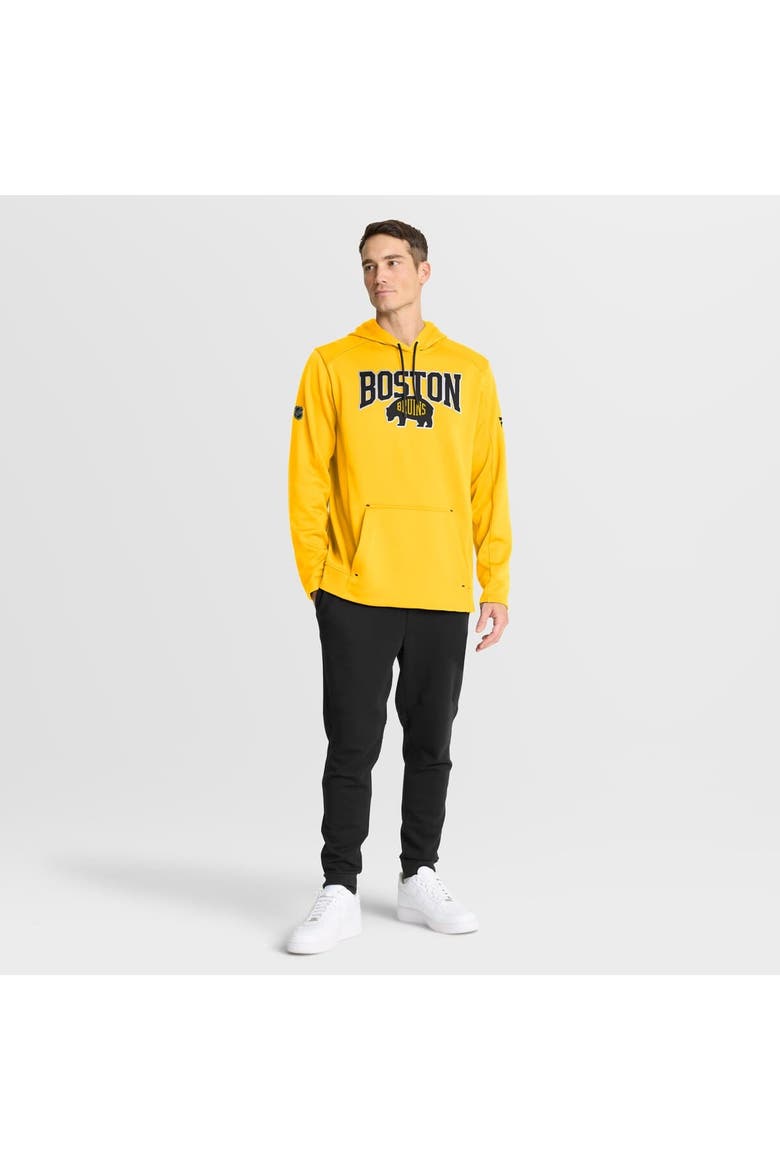 Men's Fanatics Gold Boston Bruins 2026 NHL Stadium Series Authentic Pro Pullover Hoodie, Alternate, color, Gold
