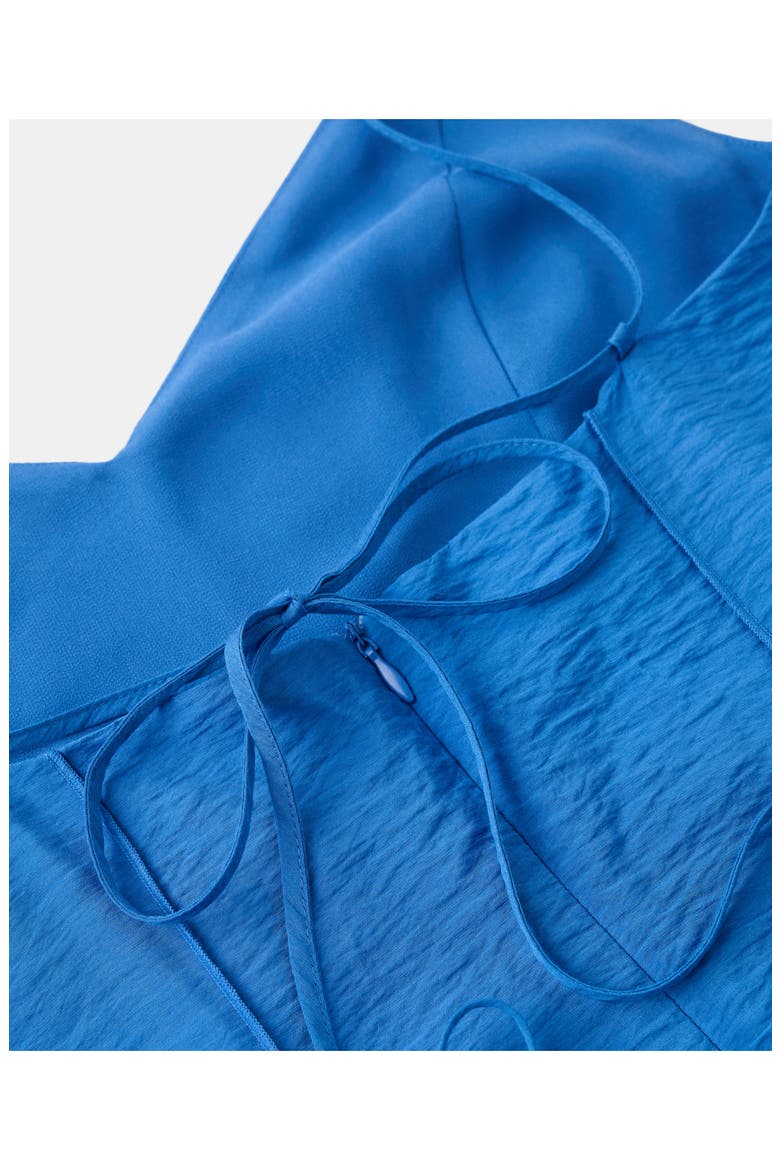 Stitch Detail Sleeveless Maxi Dress, Alternate, color, BLUE
